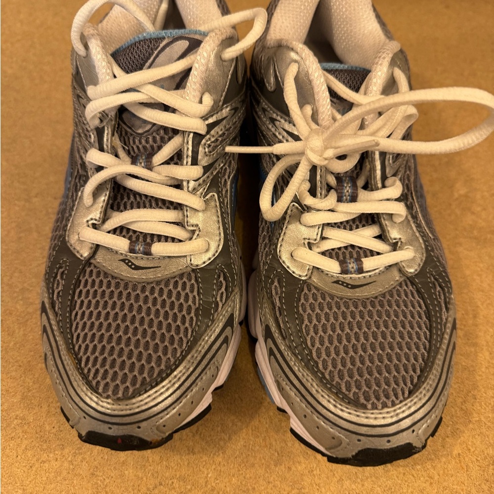 Saucony Women's Gray and Blue Athletic Shoes - Picture 2 of 5